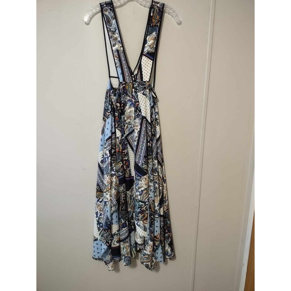 Topshop Pinafore Midi Dress Size 2 Boho Fairy - Picture 5 of 8